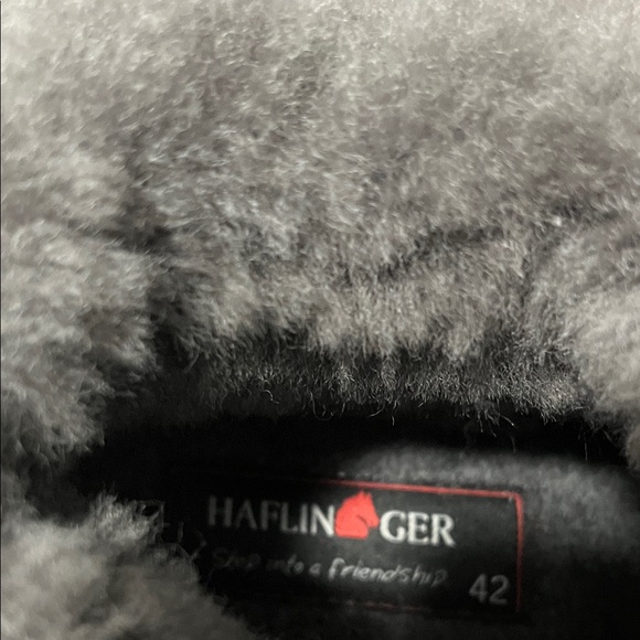 New Haflinger Charcoal Faux Fur Slippers - Picture 12 of 12